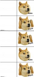 More Doge Panik Meme Template