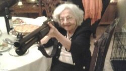 grandma with gun Meme Template