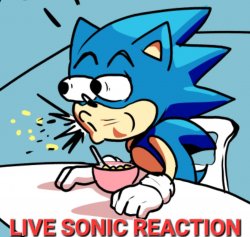 live sonic reaction Meme Template
