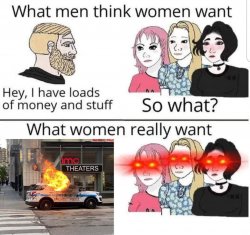 What men think women want Meme Template
