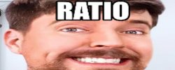 mr beast ratio Meme Template