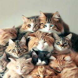 Pile of cats Meme Template