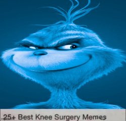 Blue Grinch Knee Surgery template Meme Template