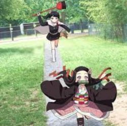 Nezuko Running Meme Template