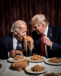 Best friends eat spaghetti Meme Template