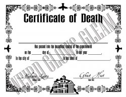 Certificate of Death Meme Template