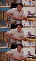 Joey surprised 3 panel Meme Template