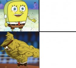 Spongebob glow up template Meme Template