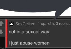 Sex Getter speech bubble Meme Template