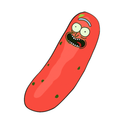 Red Pickle Rick Meme Template