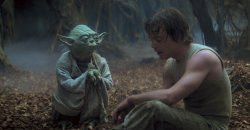 Yoda training Luke Meme Template