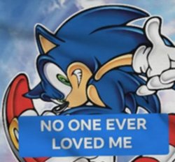 sonic no one ever loved me Meme Template