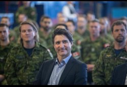 Trudeau military Meme Template