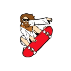 Skateboarding Jesus Meme Template