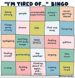 Tired of bingo Meme Template