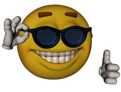 Yellow face with sun glasses Meme Template