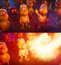 Burning Koopa Meme Template