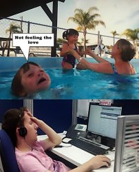 Drowning Tech Support Meme Template