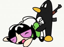 a cute Penguin Meme Template