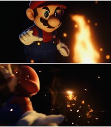 Mario Throwing Fire Meme Template