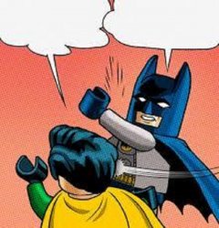 BATMAN SLAPS ROBIN, LEGO VERSION Meme Template