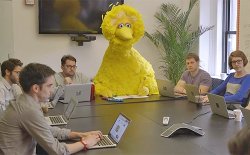 Big Bird Office Meeting Meme Template