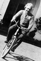 Einstein on a bike Meme Template