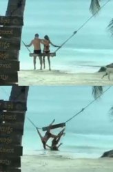 Couple falling into the sea Meme Template