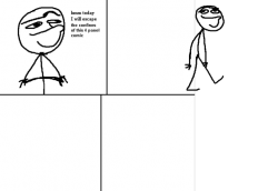hmm today i will escape the confines of this 4 panel comic Meme Template