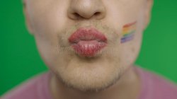 Transsexual up close kiss Meme Template