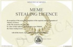 Meme Stealing License Meme Template