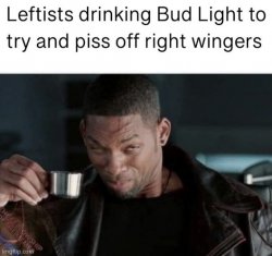 Liberal drinking Bud light Meme Template