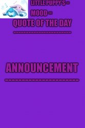 Alex's Announcement Template Meme Template