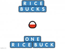 1 rice buck Meme Template