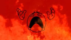 screaming crying emoji burning in hell Meme Template