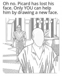 Picard Lost His Face Meme Template