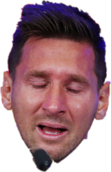Lionel Messi crying head Meme Template