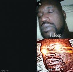 Sleeping Shaq Dark Mode Meme Template