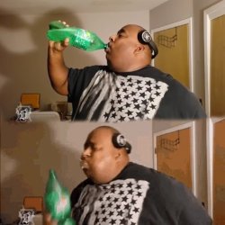 Badlandschugs chug banana and sprite. Spits it out later. Meme Template