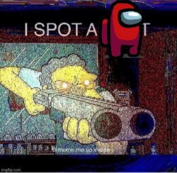 I SPOT AN AMOG US MEME Meme Template