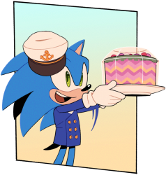 sonic giving cake Meme Template