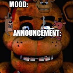 Feddy announcement template Meme Template