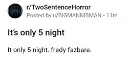 it’s only 5 night Meme Template