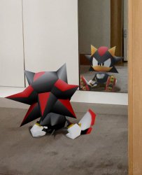 low poly shadow mirror Meme Template