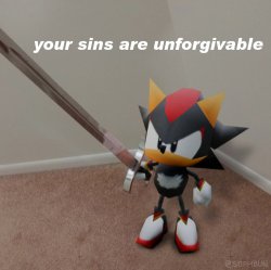 low poly shadow your sins are unforgivable Meme Template