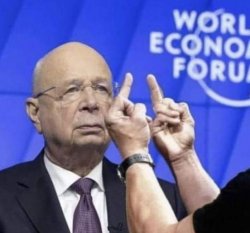 Klaus Schwab middle finger Meme Template