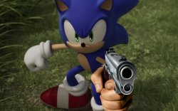 sonic gun Meme Template