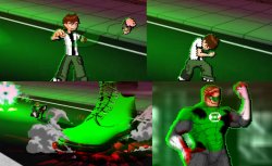 Green Lantern kills Ben 10 in the past Meme Template