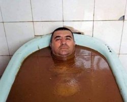 Man in bath of diarrhea Meme Template