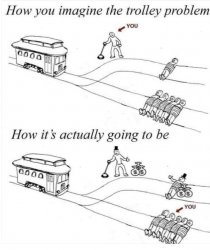 trolley problem w/ money Meme Template